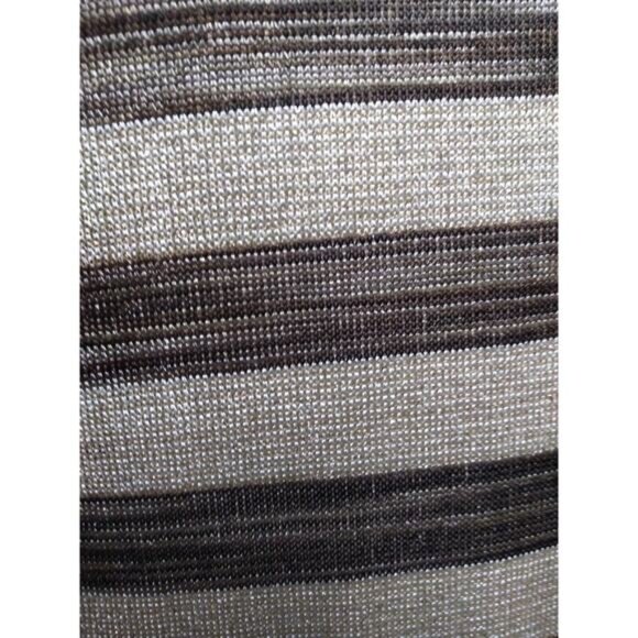 Banana Republic Size Medium Metallic Gold And Brown Striped Tank Top - Picture 3 of 4